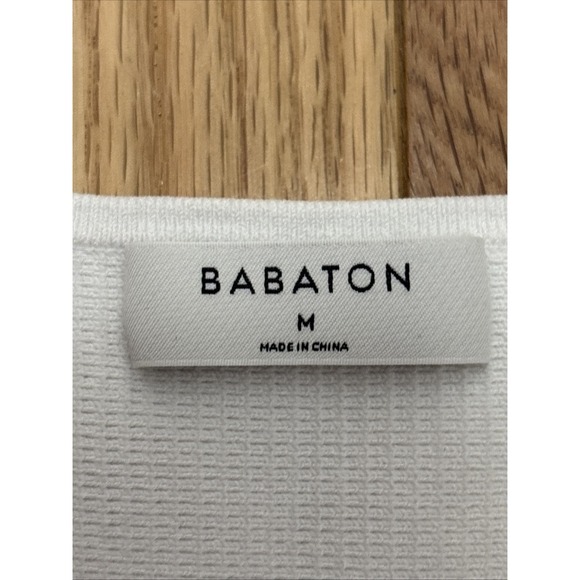 Aritzia Babaton Sculpt Knit Ribbed Tank Minimalist Contemporary Stretch Crop Med - Picture 3 of 5